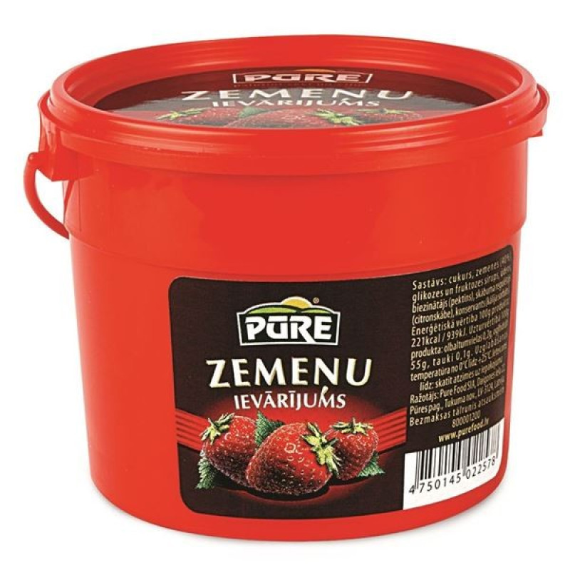 Ievārījums PŪRE zemeņu 410g (29.05.27.)