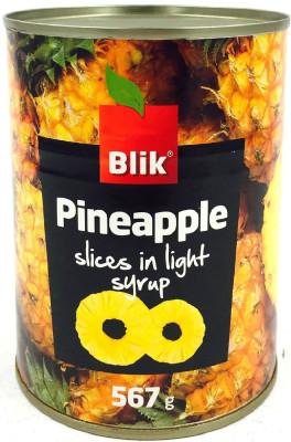 Ananāsu šķēlītes sīrupā 560g Blik 1/24 (15.01.29) TH
