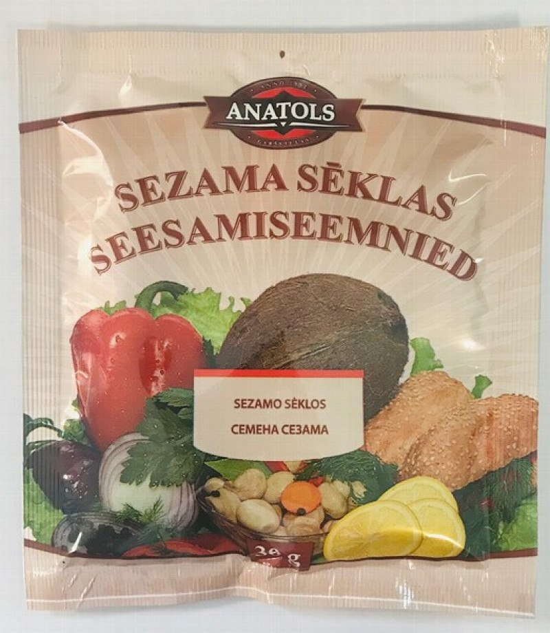Garšviela Anatols sezama sēklas 30g 1/15 (27.02.2027) Latvija