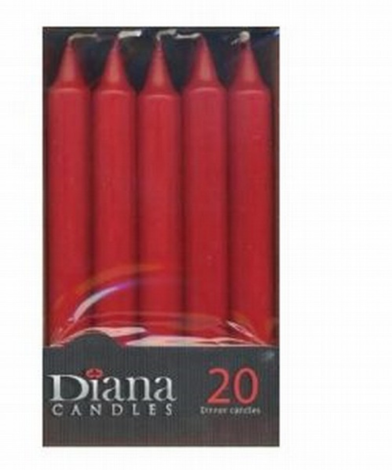 Sveces Diana 2.1x17.5cm sarkanas 20gb Latvija