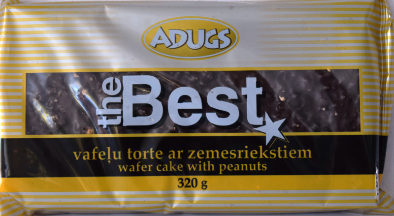 Vafeļu torte Adugs zemesriekstiem 320g (22.04.26) LV