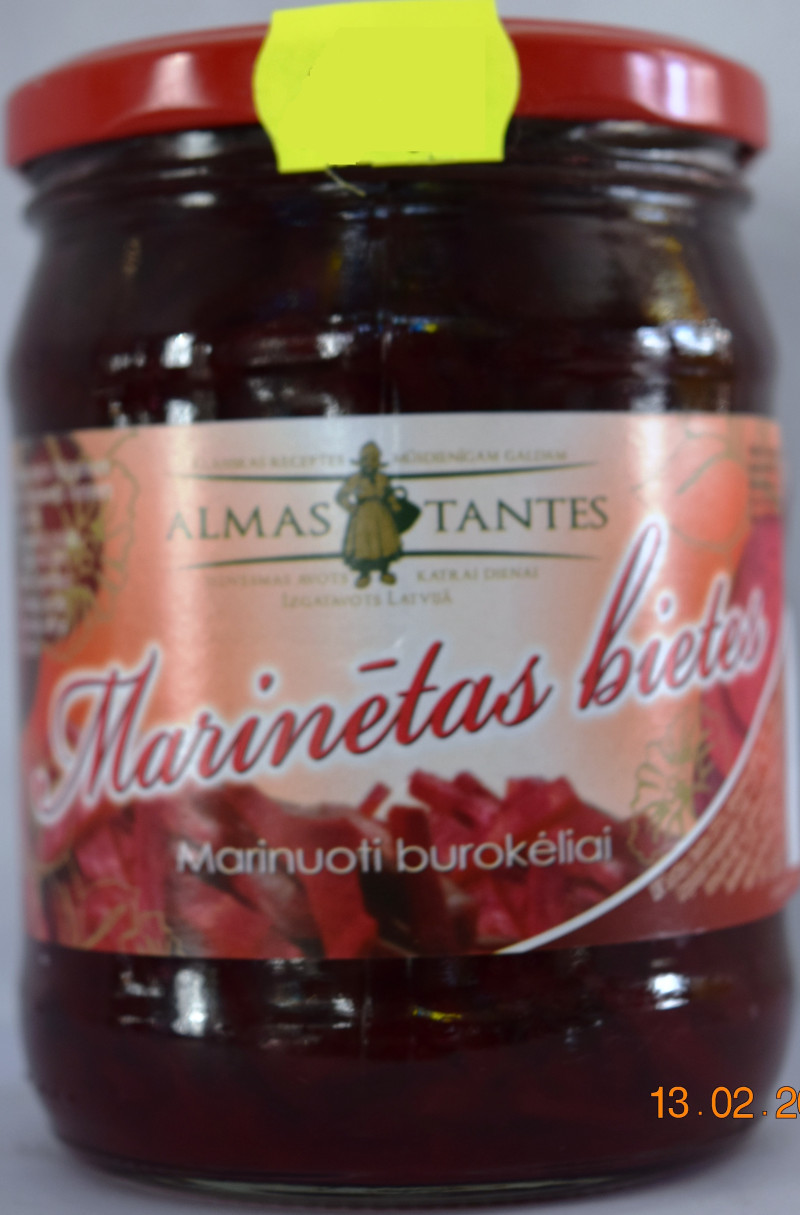 Bietes marinētas 0.5L 1/6  Almas Tantes(29.04.2026)  LV