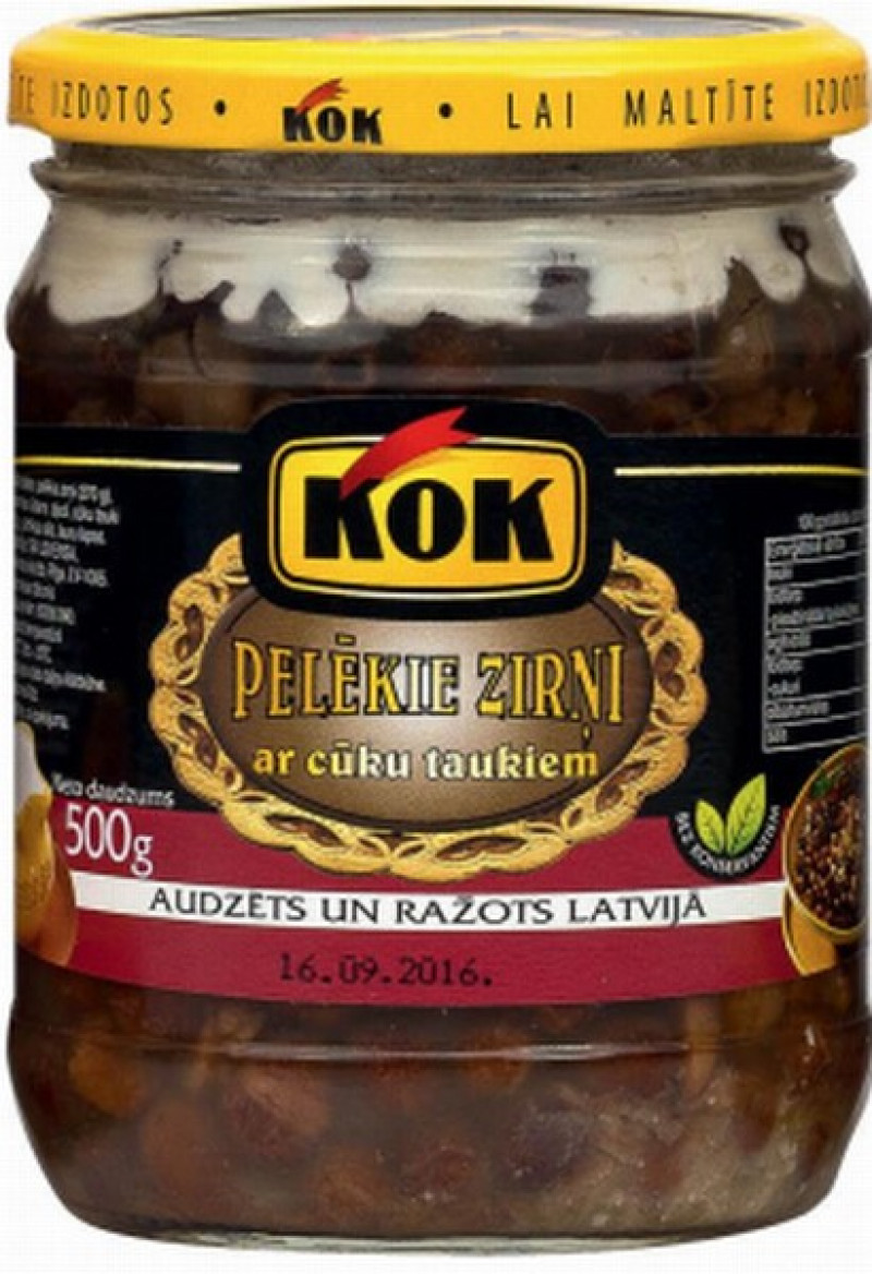 Pelēkie zirņi ar cūku taukiem KOK 500g 1/8 (19.11.27) Latvija