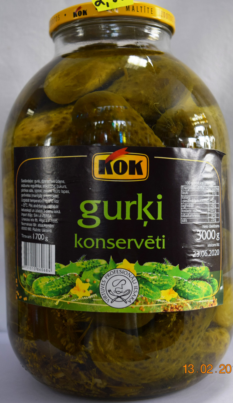 Gurķi KOK 3L 1/2 (26.08.28) Moldāvija