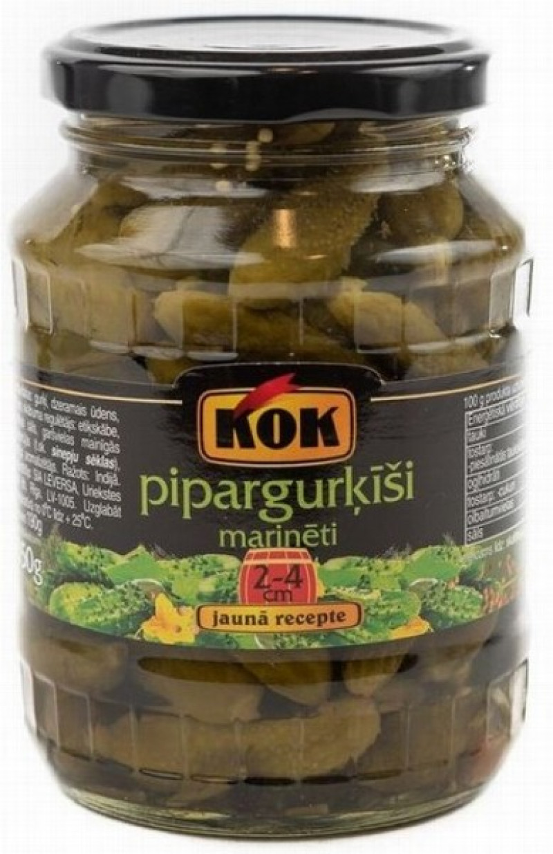Pipargurķīši marinēti KOK 350g 1/12 (08.08.2026) Turcija