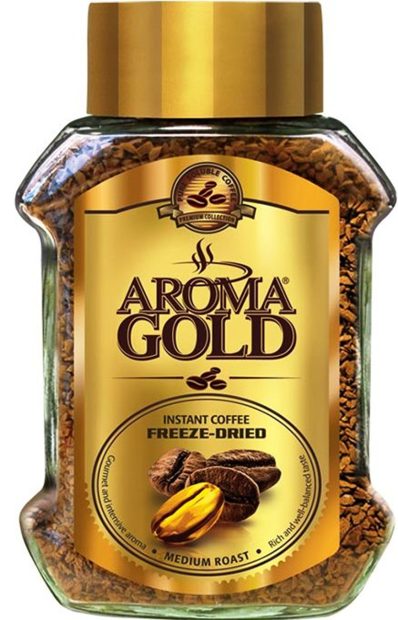 Kafija šķīstošā Aroma Gold 200g (21.10.27)Polija