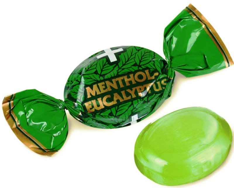Karameles Roshen Mentol Eucalypt 1kg 1/8 (04.10.27) Ukraina 
