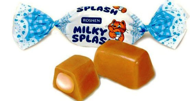 Īriss Roshen Milky splash 1kg (13.10.26) (Pārdodas tikai pilnos iepakojumos (1kg)) Ukraina