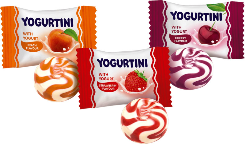 Karameles Roshen Yogurtini jogurta asorti 1kg (13.10.27) Ukraina