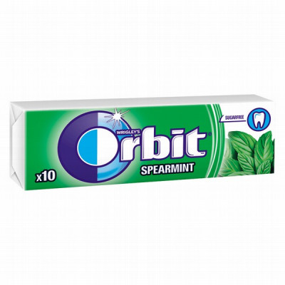 Košļājamā gumija Orbit Spearmint 14g*30gb (06.07.26)