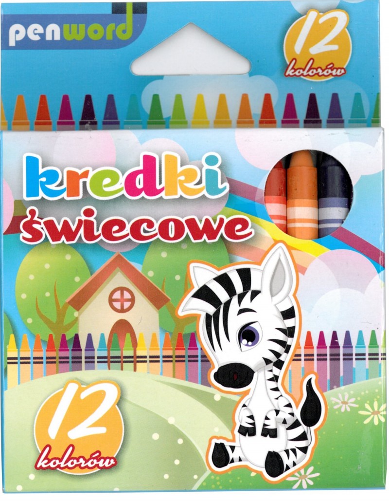 Krītiņi vaska Penword 12 krāsas 