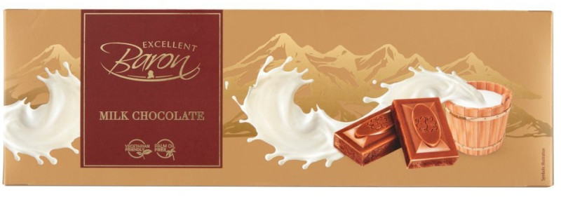 Šokolāde Baron piena 220g 1/12 (31.07.2026) Polija