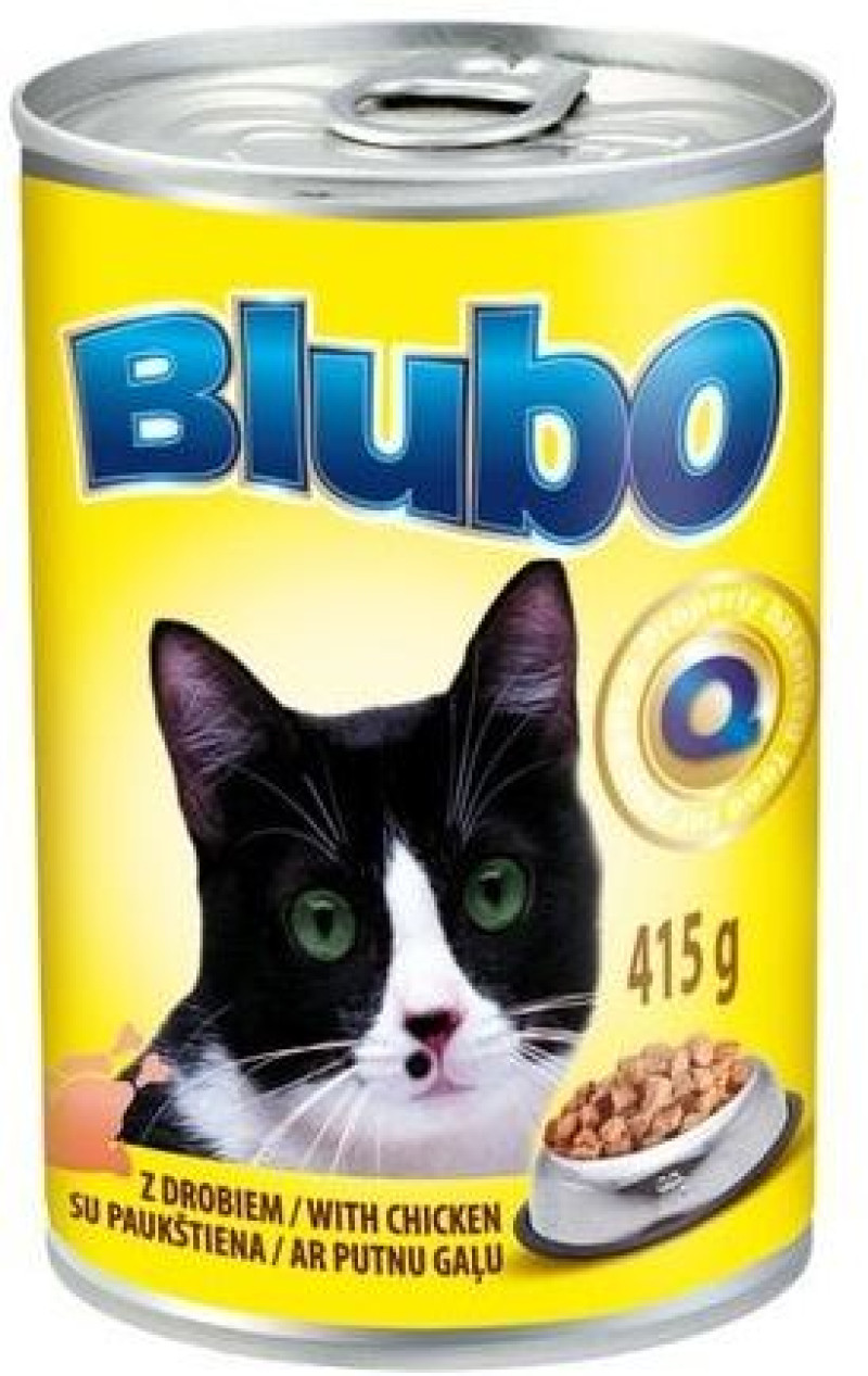 Kaķu konservi Blubo ar vistas gaļu 415g 1/10 (09.06.29) Polija