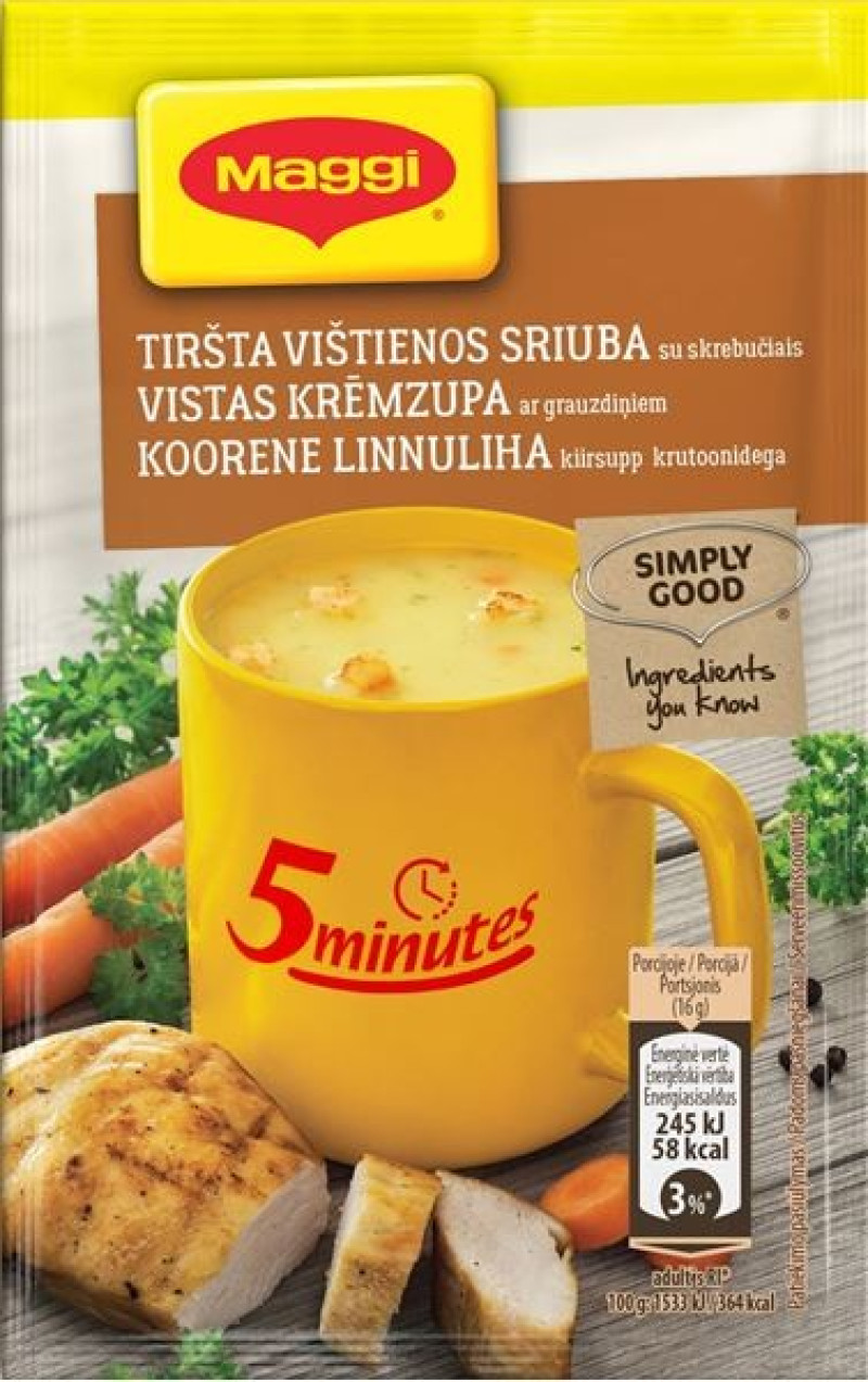 Krēmzupa Maggi vistas ar grauzdiņiem 16g (07.26) Polija