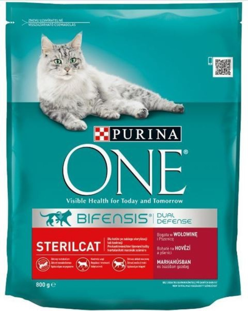Kaķu sausā barība One sterilizētiem 800g (04.2027) Itālija