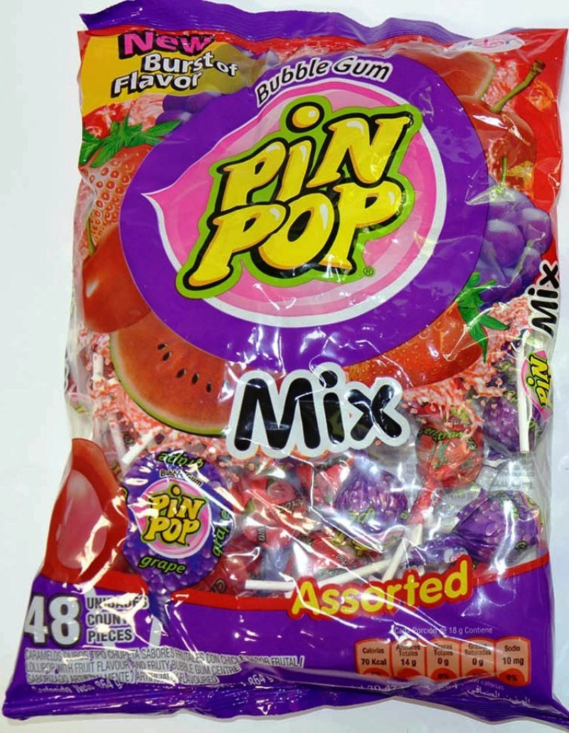Ledenes uz kociņa PinPop Assorted Mix 17g*48gb (04.04.27) Kolumbija