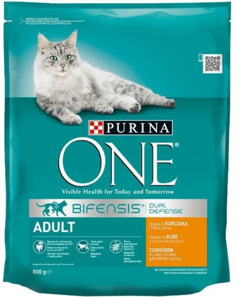 Kaķu sausā barība One ar vistas gaļu 800g (31.05.2026) Itālija