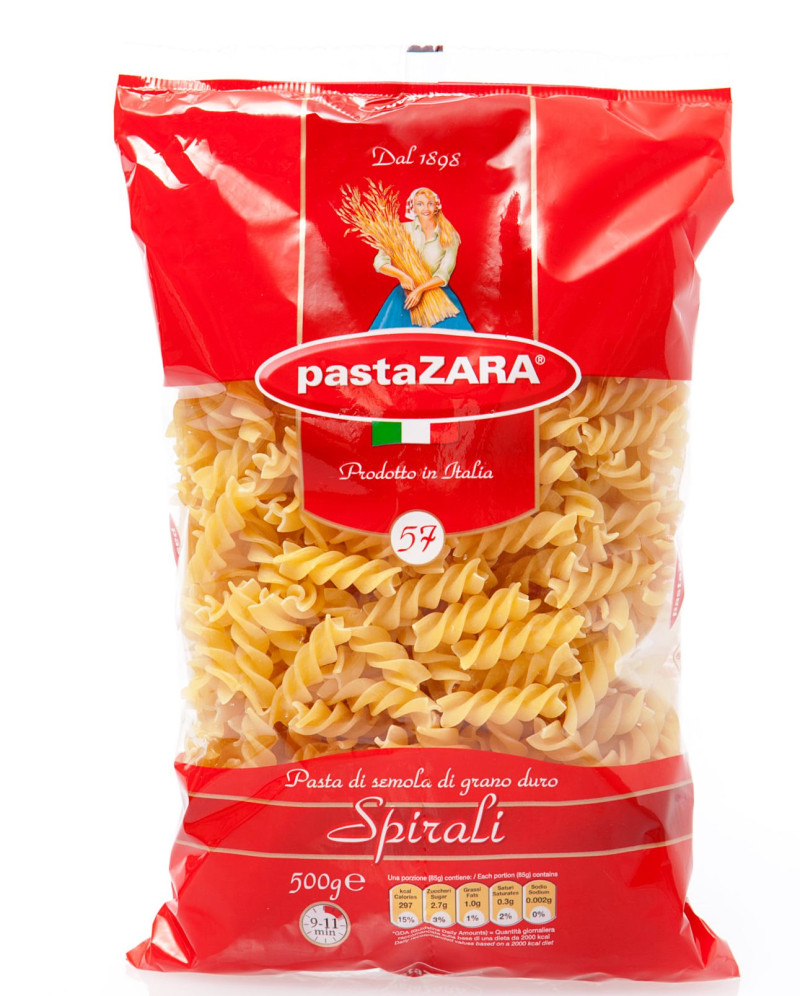 Makaroni Pasta Zara lielās spirāles Nr.57 500g 1/10 (05.03.26) Itālija