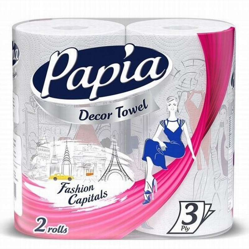Papīra dvieļi Papia Decor 2gb