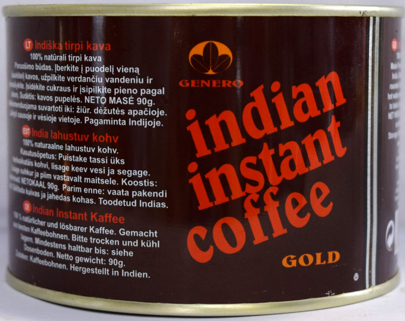 Kafija šķīstošā Indian Gold 90g (11.06.27)LABA CENA