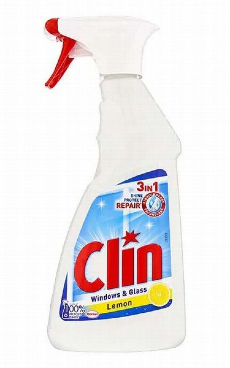 Logu tīrīšanas līdzeklis Clin Windows&Glass Lemon+alkohols 500ml(24.04.27)Austrija