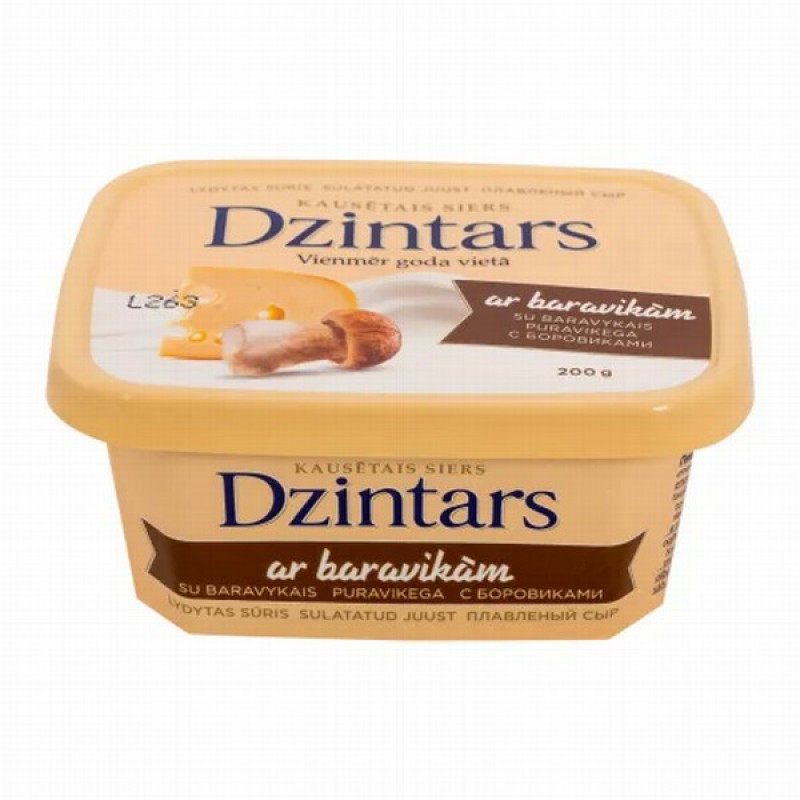 Kausētais siers Dzintars ar baravikām 200g 1/20 (22.05.26) Latvija