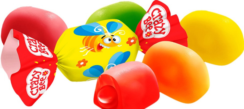 Želejkonfektes Roshen Crazy Bee 1kg (15.10.27) Ukraina (Pārdodas tikai pilnos iepakojumos (1kg)) 