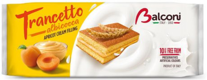 Biskvīts ar aprikožu pildījumu Trancetto 10*28g 1/15 (28.05.26) Itālija