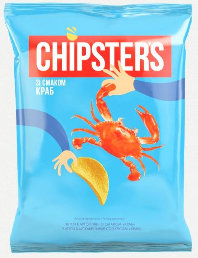 Čipsi Chipster's krabs 60g 1/28 (27.09.26) Ukraina