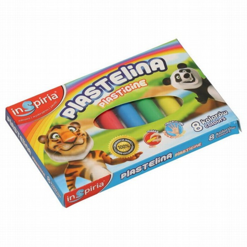 Plastalīns 8 krāsas Inspiria