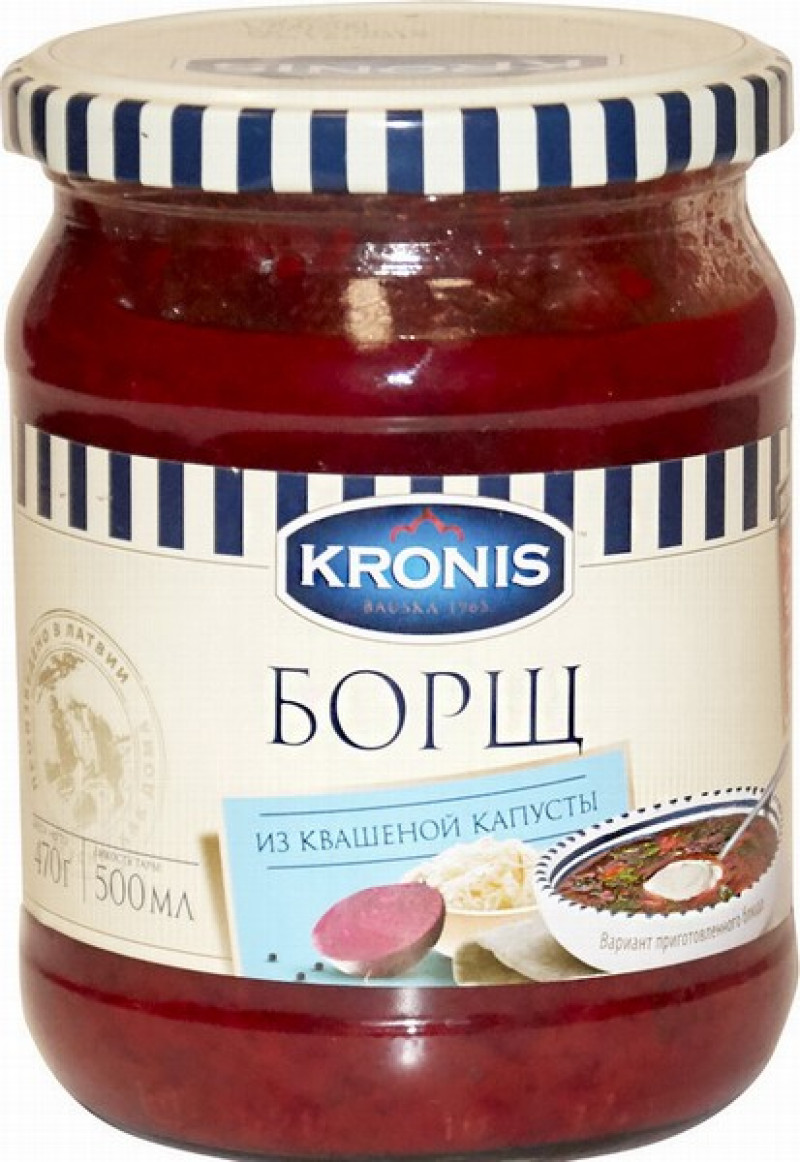 Borščs skābu kāpostu Kronis 470g (16.11.2026) Latvija