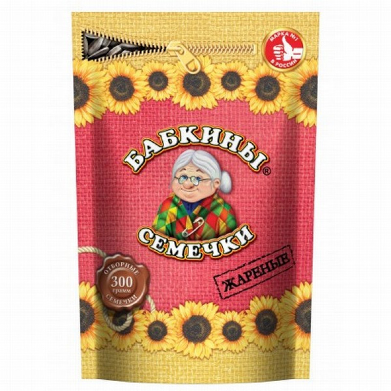 Saulespuķu sēklas Babkiny bez sāls 300g 1/12 (01.11.26) Krievija