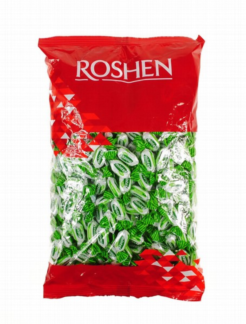 Karameles Roshen Mintex piparmētru 1kg (18.04.27) (Pārdodas tikai pilnos iepakojumos (1kg)) 