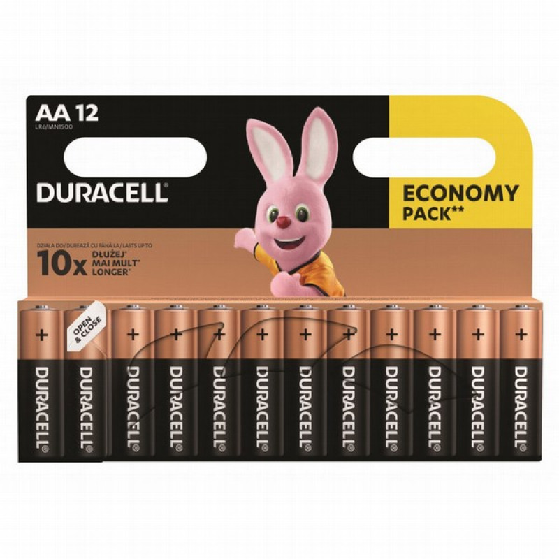 Baterijas Duracell AA LR6 1*12 (cena par 1gb)