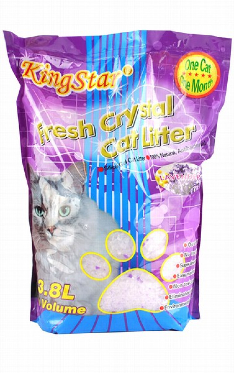 Smiltis kaķu tualetei Kingstar silikona Lavanda 3.8l Ķīna