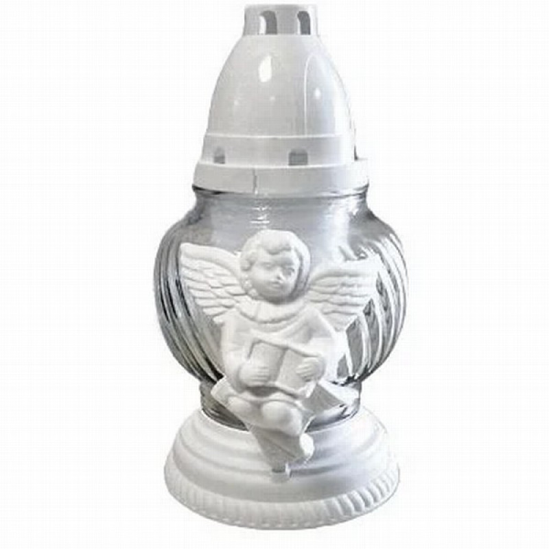 Svece kapu Eņģelis stikla (35h) 1/6