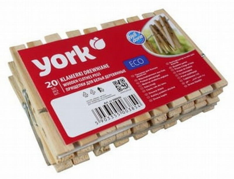 Veļas knaģi koka 20 gb YORK Polija