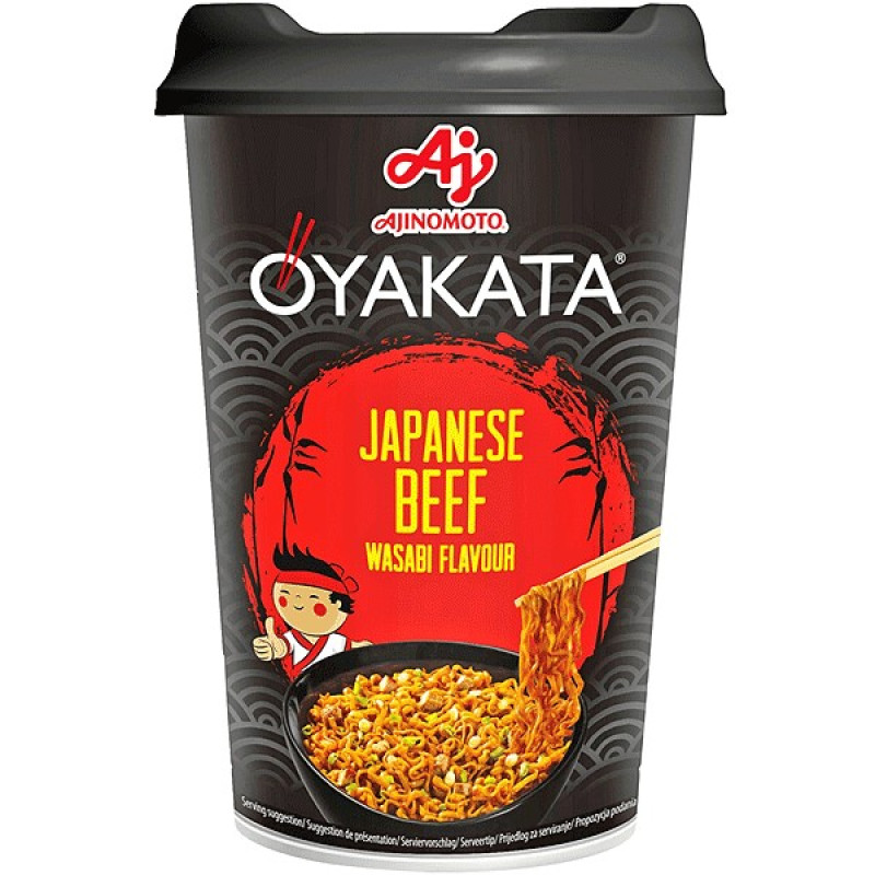 Nūdeles Oyakata ātri pagatavojamās Japanese Liellopu Vasabi 93g (07.2025) Polija