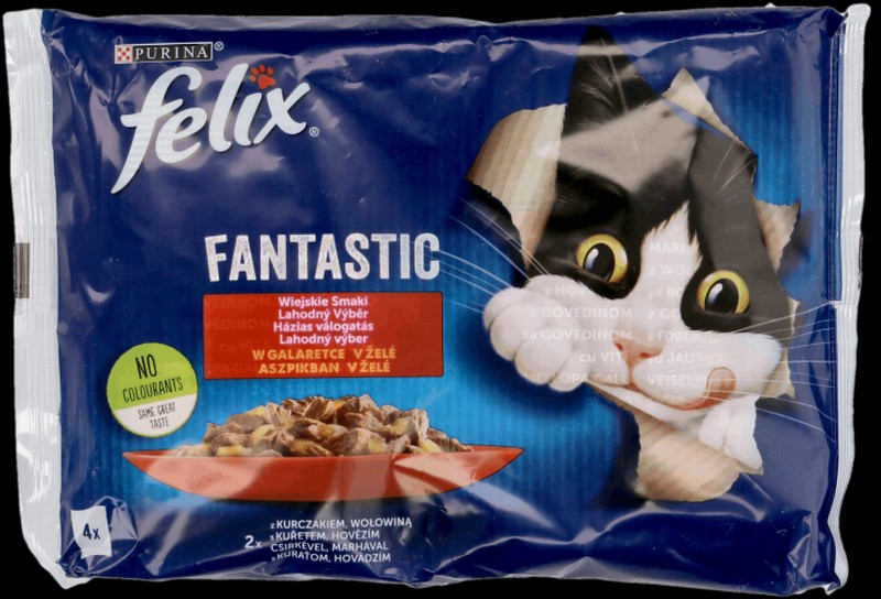 Kaķu konservi Felix 4*85g gaļas izlase 1/12 (04.2027) Polija 