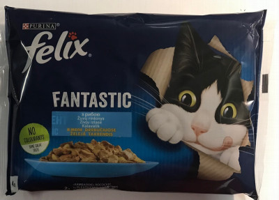 Kaķu konservi Felix  4*85g zivju izlase  (28.02.27) Norvēģija