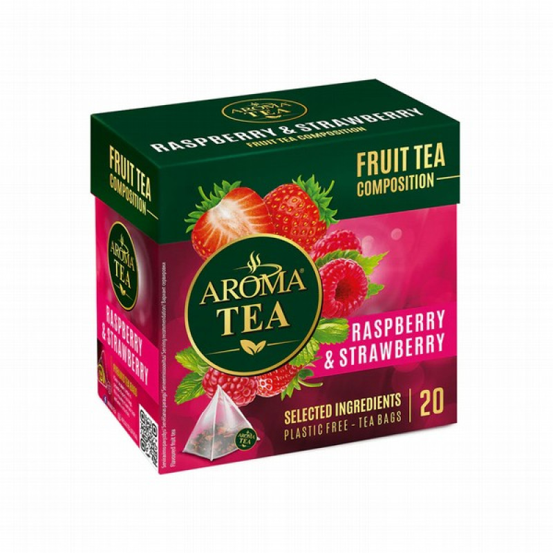 Tēja Aroma Pyramids Raspberry&Strawberry 20gabx2g (03.27) Polija