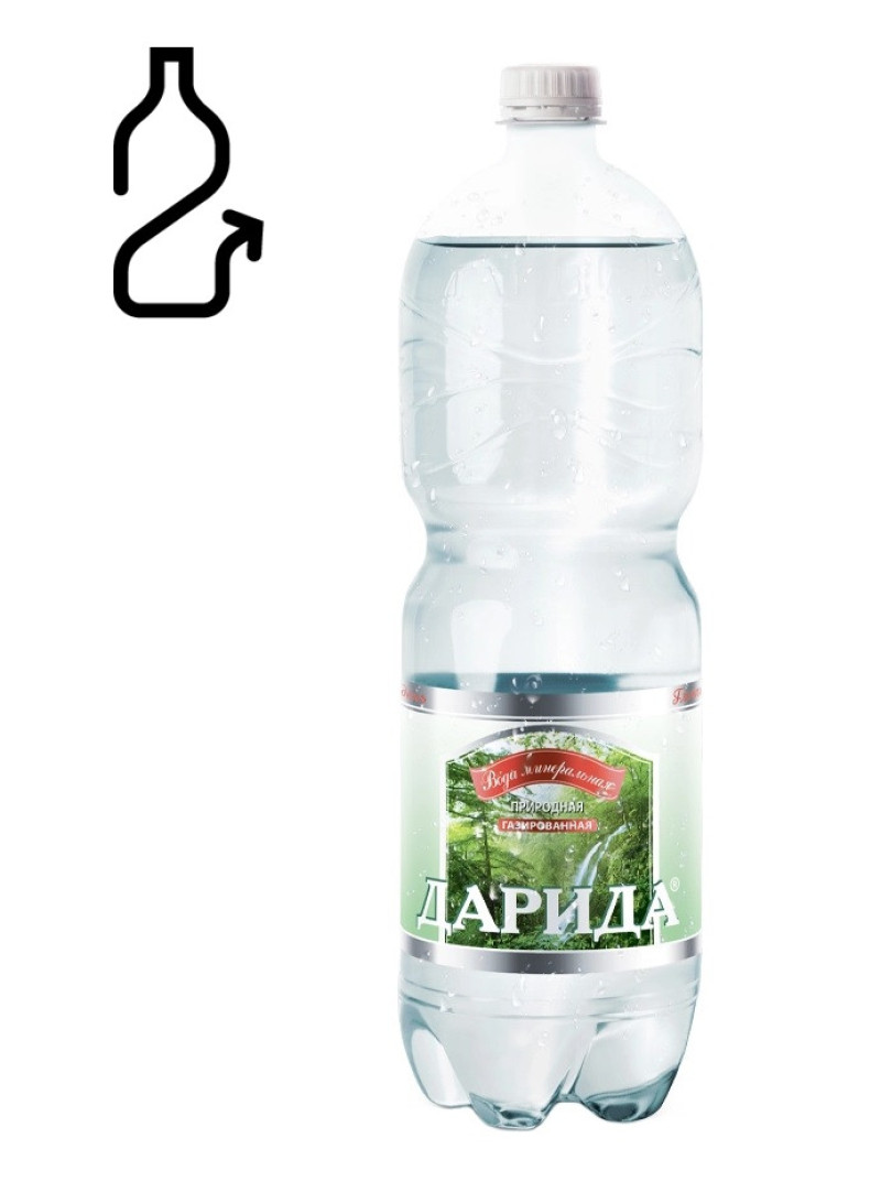 Minerālūdens Darida gāzēts 1.5l DEPOZĪTA maksa 0.10 eiro (13.05.26) Baltkrievija