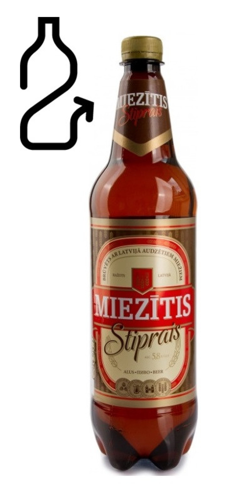Alus Cēsu Miezītis Stiprais 5.8% 1L 1/9 DEPOZĪTA maksa 0.10 eiro (11.02.26) Latvija