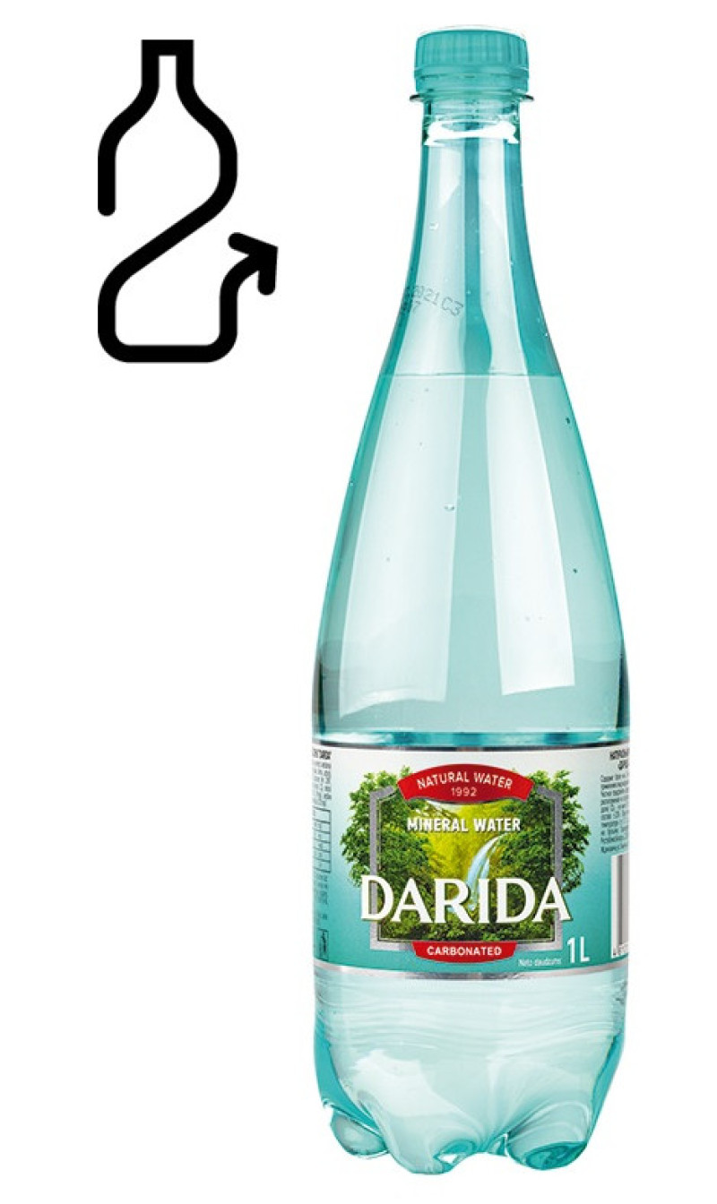 Minerālūdens Darida Premium gāzēts 1L 1/6 DEPOZĪTA maksa 0.10 eiro (24.01.26) Baltkrievija