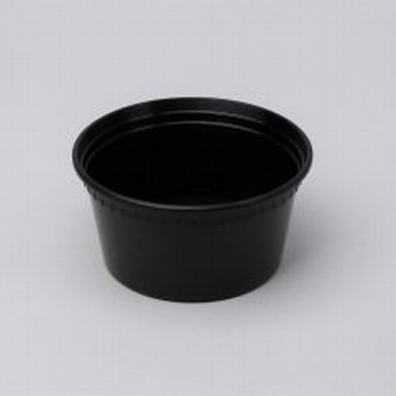 Trauki zupas plastmasas konteineri 0.616kg 330ml apaļi, melni ar vākiem 25gb