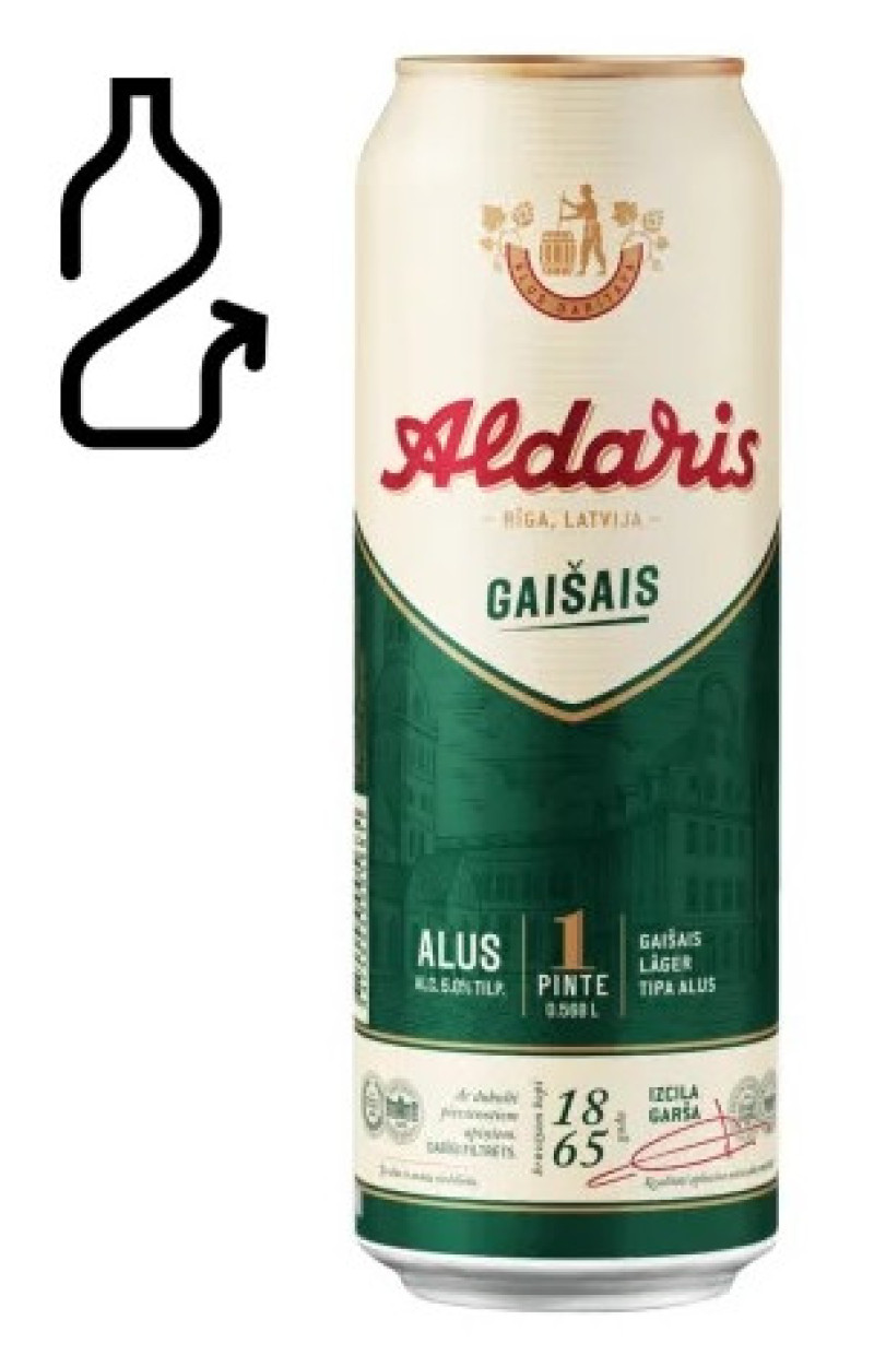 Alus Aldara PINT gaišais 0.568 5% 1/24 (23.10.26) DEPOZĪTA maksa 0.10 eiro(23.04.26) Igaunija