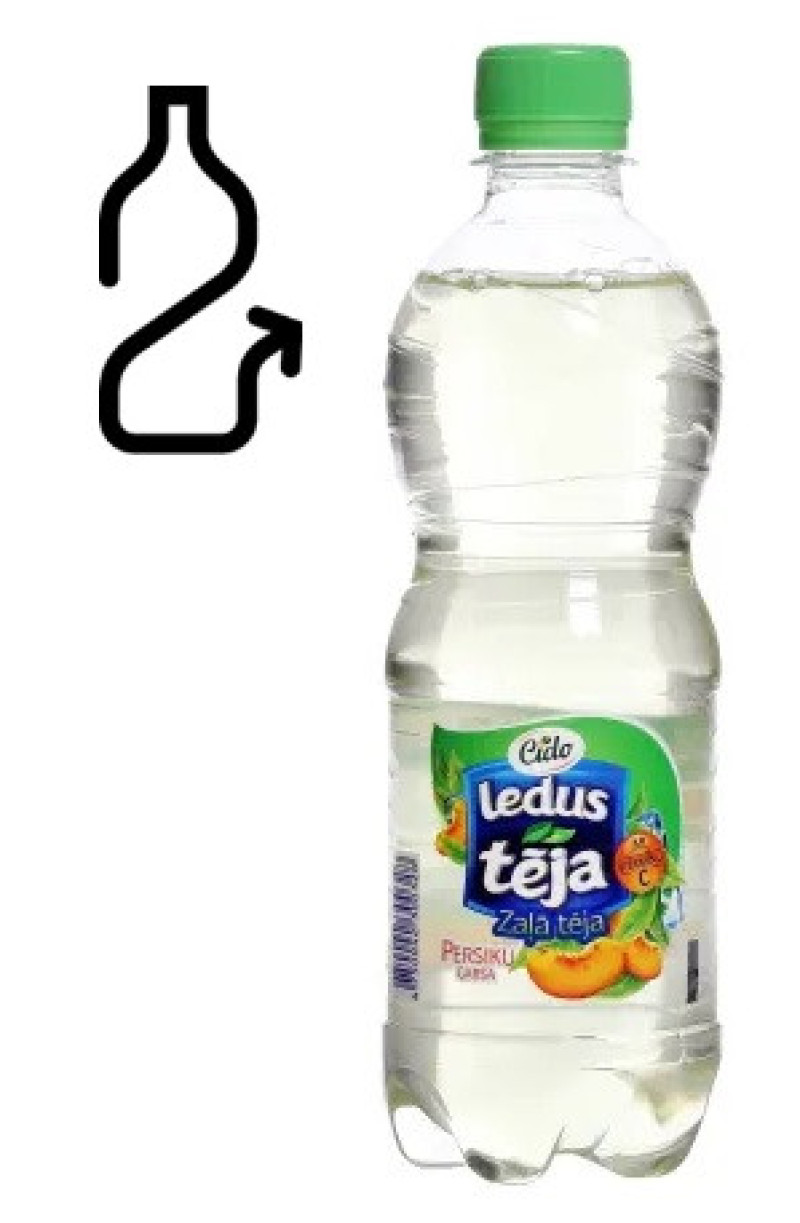 Ledus tēja Cido zaļā persiku 0.5L 1/12 DEPOZĪTA maksa 0.10 eiro (10.02.26)