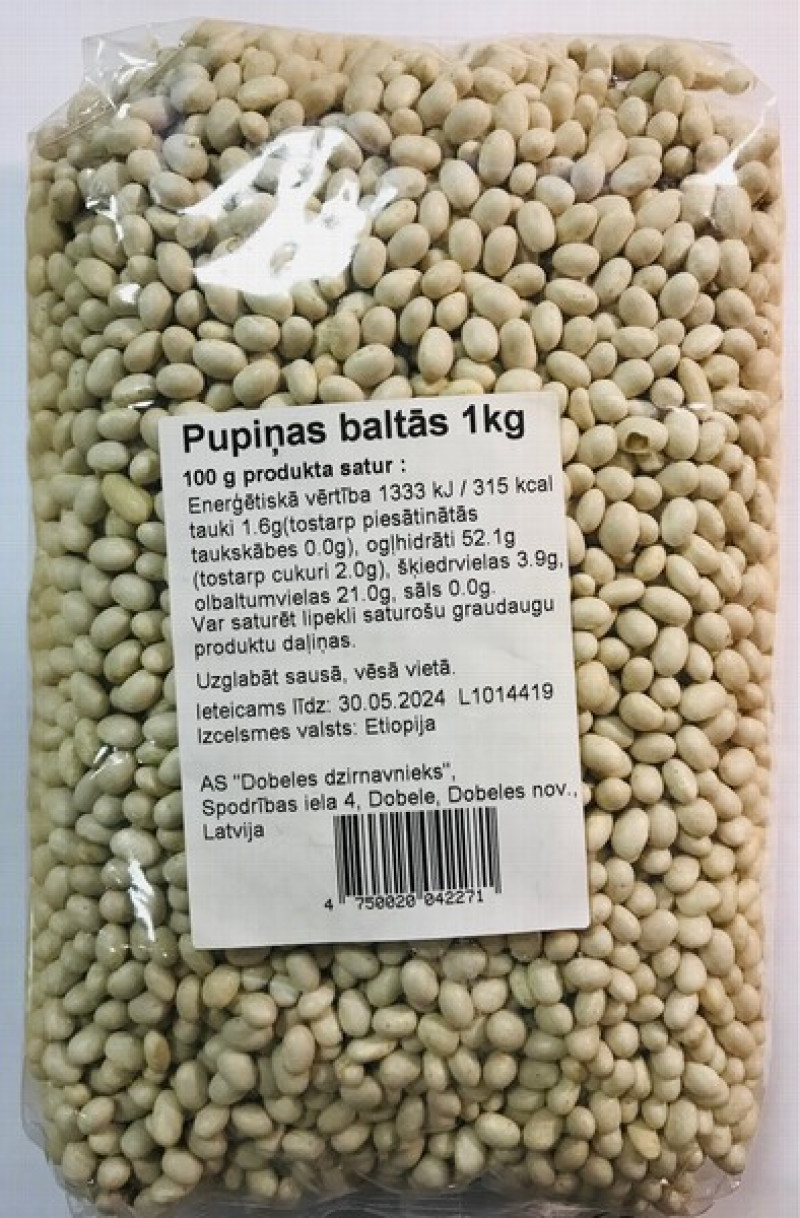 Pupiņas baltas 1kg Dobele  (24.07.26)Etiopija