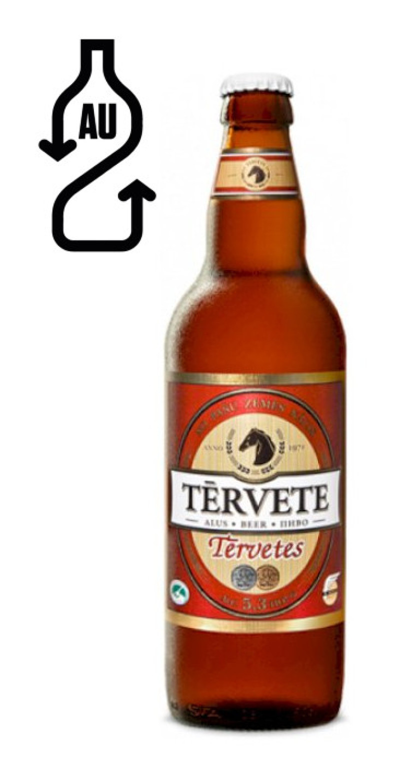 Alus Tērvetes alus Tērvete 0.5L 5.3% 1/20 (17.06.25) DEPOZĪTA maksa 0.10 eiro LV