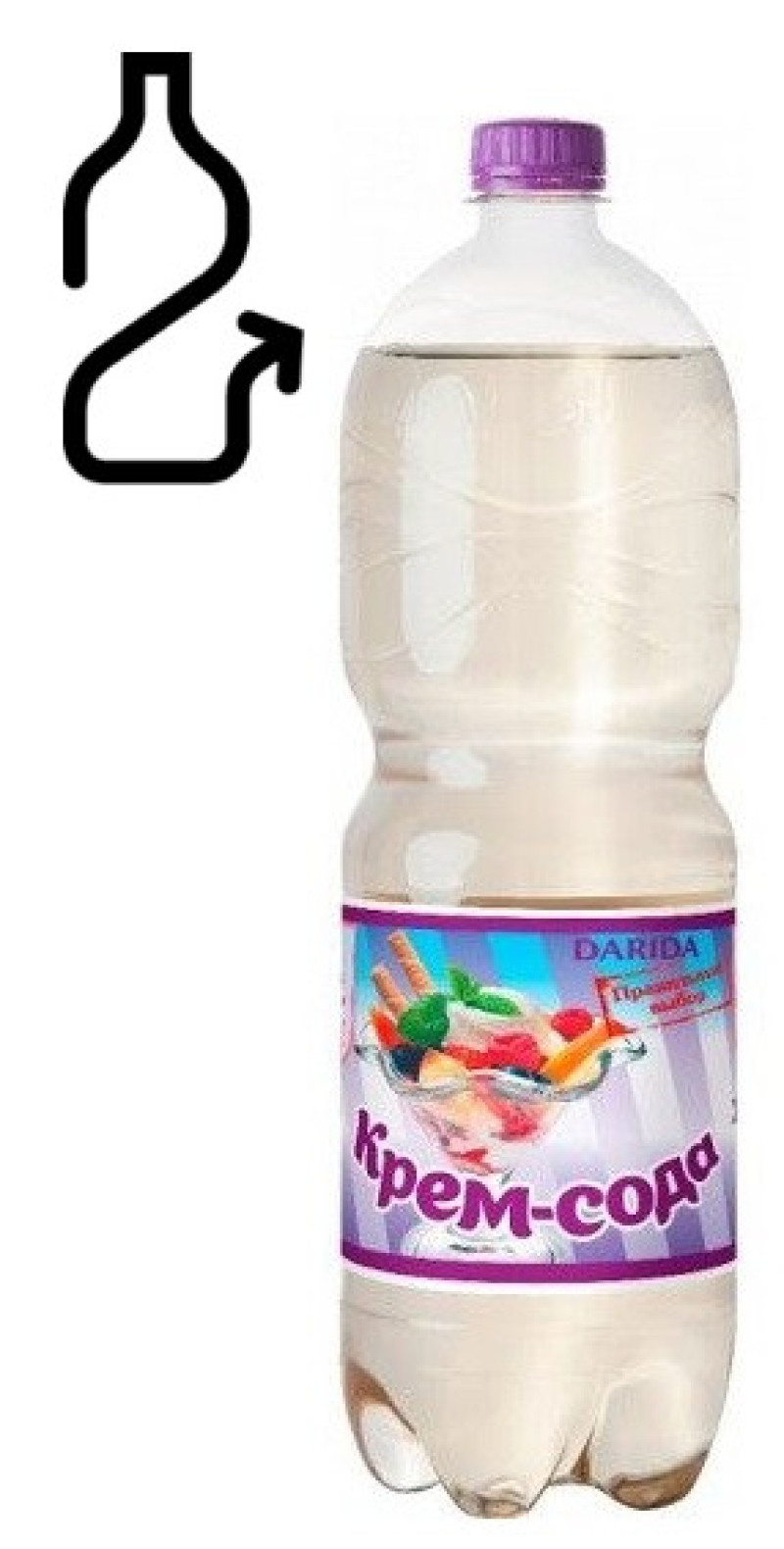 Limonāde Darida krēms-soda 1.45L DEPOZĪTS 0.10 eiro (19.01.27) LABA CENA Baltkrievija